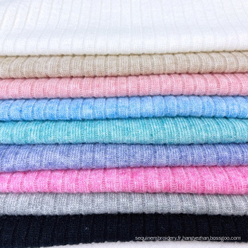 Chine tricoter multicolore hacci gris mélange tricot tricot pull spandex rayonne en nylon Viscose pour vêtements